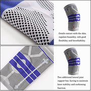 Knee Brace Compression Sleeve for Knee Pain Wraps Patella Stabilizer with Silicone Gel Spring Support, Hinged Kneepads Protector for Meniscus Tear Arthritis Men Women