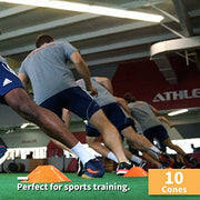 YISSVIC Agility Ladder and Cones 20 Feet 12 Adjustable Rungs Fitness Speed Training Equipment,1 Carry Bags, 10 Cones, 4 Stakes, Basketball, Soccer