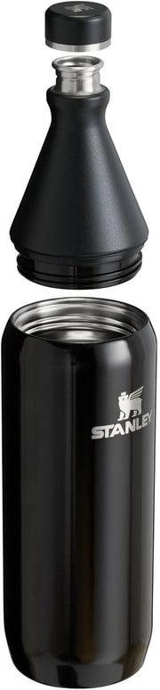 Stanley All Day Slim Bottle 34 oz | Twist On Lid with Leakproof Seal | Slim Design for Travel & Gym | Insulated Stainless Steel | BPA-Free | Black