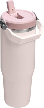 Stanley IceFlow 2.0 Flip Straw Tumbler with Handle 30 oz | Twist On Lid and Flip Up Straw | Leak Resistant Water Bottle | Insulated Stainless Steel | BPA-Free | Rose Quartz