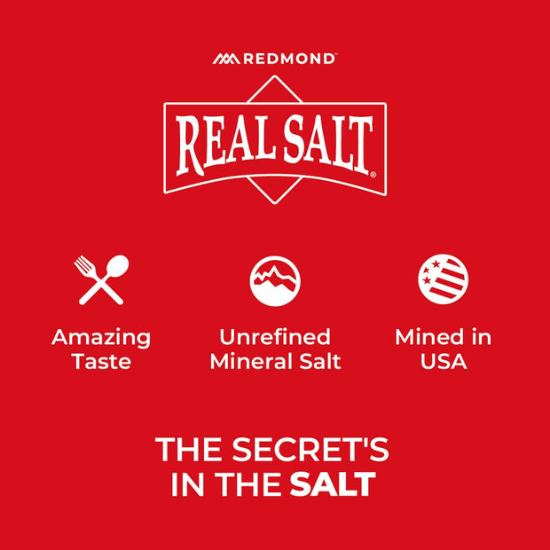 Redmond Real Sea Salt - Natural Unrefined Gluten Free Fine, 10 Ounce Shaker (1 Pack)