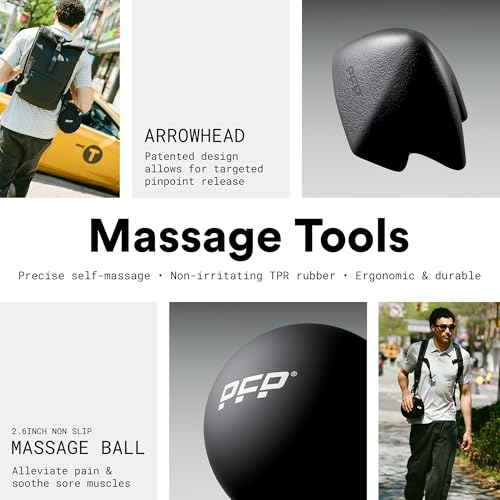 Mobility Pack, 6-Piece Workout Set - at Home & On-The-Go Exercise Recovery Tools - Foam Roller, Extended Performance & Mini Resistance Band, Massage Tool & Carry Case with Clip