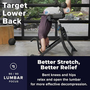 Teeter DEX II Inversion & Core Training; Decompression Roman Chair Hyperextension Bench for Ab, Back, & Core Strength; Commercial-Grade 350lb-Rated Home Exercise Equipment