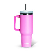 Leakproof, Eco-Friendly Tumbler Bottle – Multi-Use Protein Shaker, Smoothie Cup & Water Bottle – White Marble, Pink, Beige, Black (Pink, Pack Of 2)