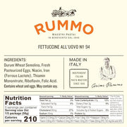 Rummo Fettuccine Pasta N.94 - Fettuccine Pasta Noodles, Dry Pasta, Curly Noodles, Egg Noodles, Italian Pasta - 8.82 Ounce (Pack of 1)
