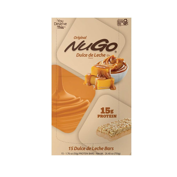 NuGo Protein Bar, Vanilla Yogurt, 11g Protein, 170 Calories, Gluten Free, 1.76 Ounce each, 15 Count (Pack of 1)