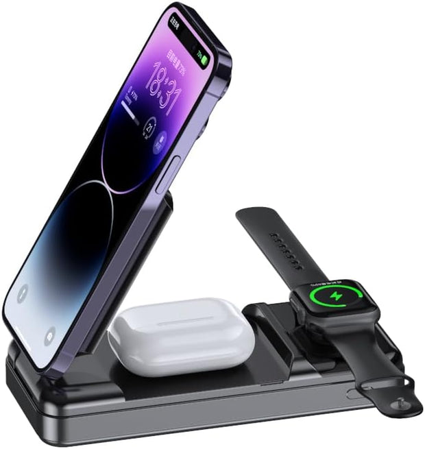 Magnetic Protable Charger Power Bank: 23800mAh Battery Wireless Charging Stand & LED Display, 22.5W Fast Charging, Compatible with iPhone 15/14/13 Series, Apple Watch, AirPods 3/2/Pro
