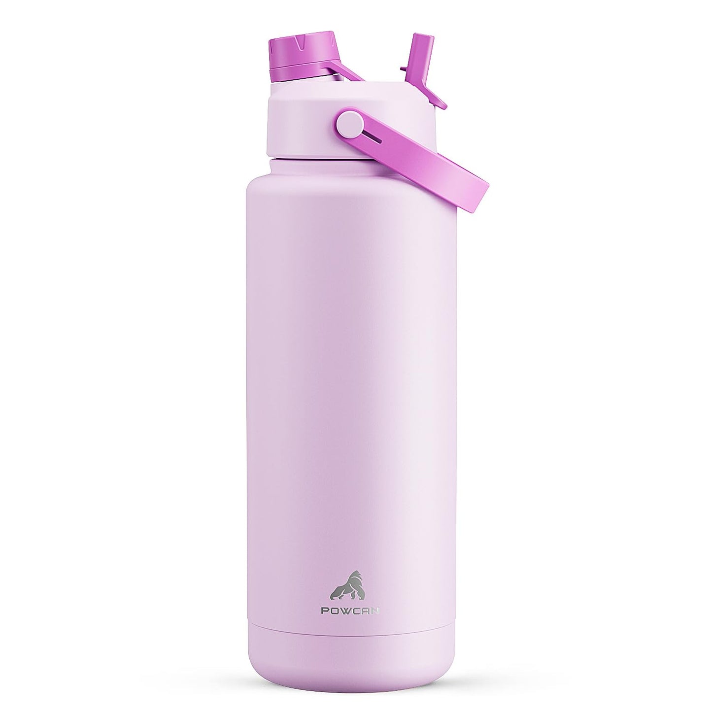 26 oz Insulated Water Bottle with 2-in-1 Straw and Spout Lid, Keep Cold 24H, Leak-Proof, Fits in Car Cup Holder, Stainless Steel Water Bottle for Sports, Travel, and School (Cotton Candy)