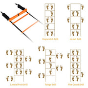 YISSVIC Agility Ladder and Cones 20 Feet 12 Adjustable Rungs Fitness Speed Training Equipment,1 Carry Bags, 10 Cones, 4 Stakes, Basketball, Soccer