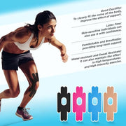 OK TAPE One-Structure K-Tape Patches | Precut for Knee Kinesiology Tape | Pain Relief and Accessories | 10 Pcs and Beige