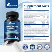 Nerve & Peripheral Neuropathy Support Supplement with 1200mg R-Alpha Lipoic Acid L-Carnitine Vitamin B12 B1 B6 D3 E Folate Lions Mane NAC Magnesium Turmeric - Liver Detox, Antioxidant & Mental Support
