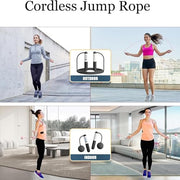 Skipping Rope with Counter, Gravity Ball Jump Rop, Counting Jump Rope, Cordless, Intelligent Digital Jump Rope, Adjustable Skipping Rope for Lose Weight- Black