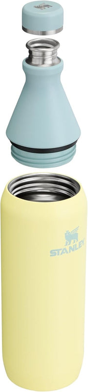 Stanley All Day Slim Bottle 20 oz | Leakproof Twist on Lid | Slim Design for Travel and Gym | Insulated Stainless Steel Water Bottle | BPA-Free | Pomelo