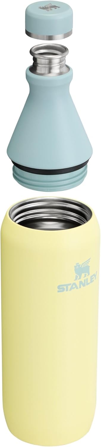 Stanley All Day Slim Bottle 20 oz | Leakproof Twist on Lid | Slim Design for Travel and Gym | Insulated Stainless Steel Water Bottle | BPA-Free | Pomelo