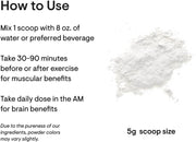 THORNE Creatine - Micronized Creatine Monohydrate Powder, Amino Acid Support for Muscles, Cellular Energy & Cognitive Function* - Unflavored - NSF Certified for Sport - 5 g per Serving - 90 Servings