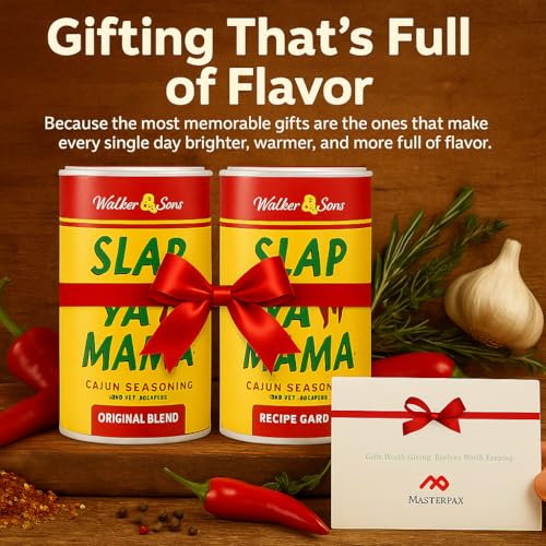 Masterpax Southern Heat Gift Bundle – Includes Two 4 oz Cans of Cajun Seasoning + Exclusive Mystery Recipe Card – Professionally Curated & Shrink-Wrapped