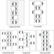 1/2/4 Pack 12 Rungs Agility Ladder Set, Training Ladder with Steel Stakes and Carry Bag for Soccer, Speed Fitness Feet Training