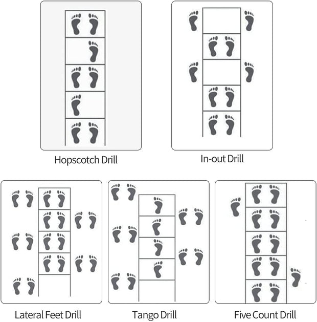 1/2/4 Pack 12 Rungs Agility Ladder Set, Training Ladder with Steel Stakes and Carry Bag for Soccer, Speed Fitness Feet Training
