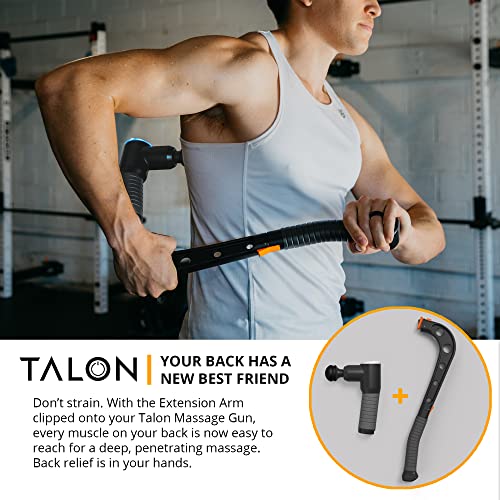 Talon Percussion Massage Gun + Massage Cane + Gun Holder System - Deep Tissue Muscle Massager with Arm Attachment for Whole Body Pain Relief, Upper and Lower Back, Neck & Shoulder Relaxer