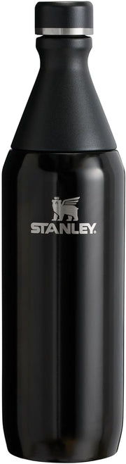 Stanley All Day Slim Bottle 20 oz | Twist On Lid with Leakproof Seal | Slim Design for Travel & Gym | Insulated Stainless Steel | BPA-Free | Black