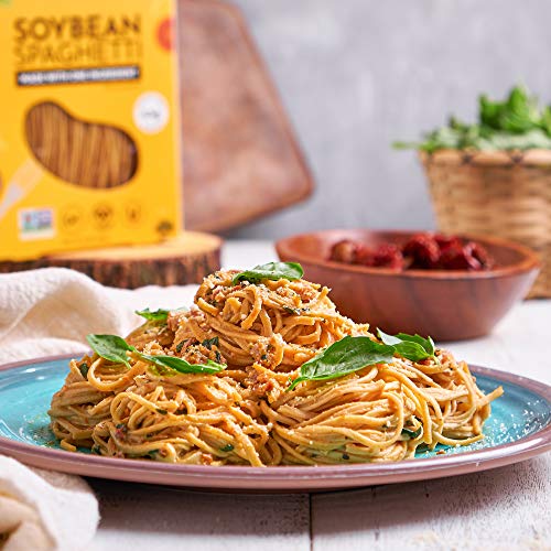The Only Bean - Soy, Black Bean, and Edamame Spaghetti & Fettuccine - Gluten Free Pasta, Keto Low Carb Pasta Noodles, Protein Pasta, Organic Healthy Noodles, Vegan Pasta - 8 oz (6 Pack) (Variety Pack)