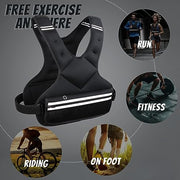 JoyPlus Adjustable Weight Vest,Strength Training Running Vest, Workout Equipment, Sport Exercise, Fitness, Weight Loss for Men 12LB, Women 8LB, Velcro or Buckle