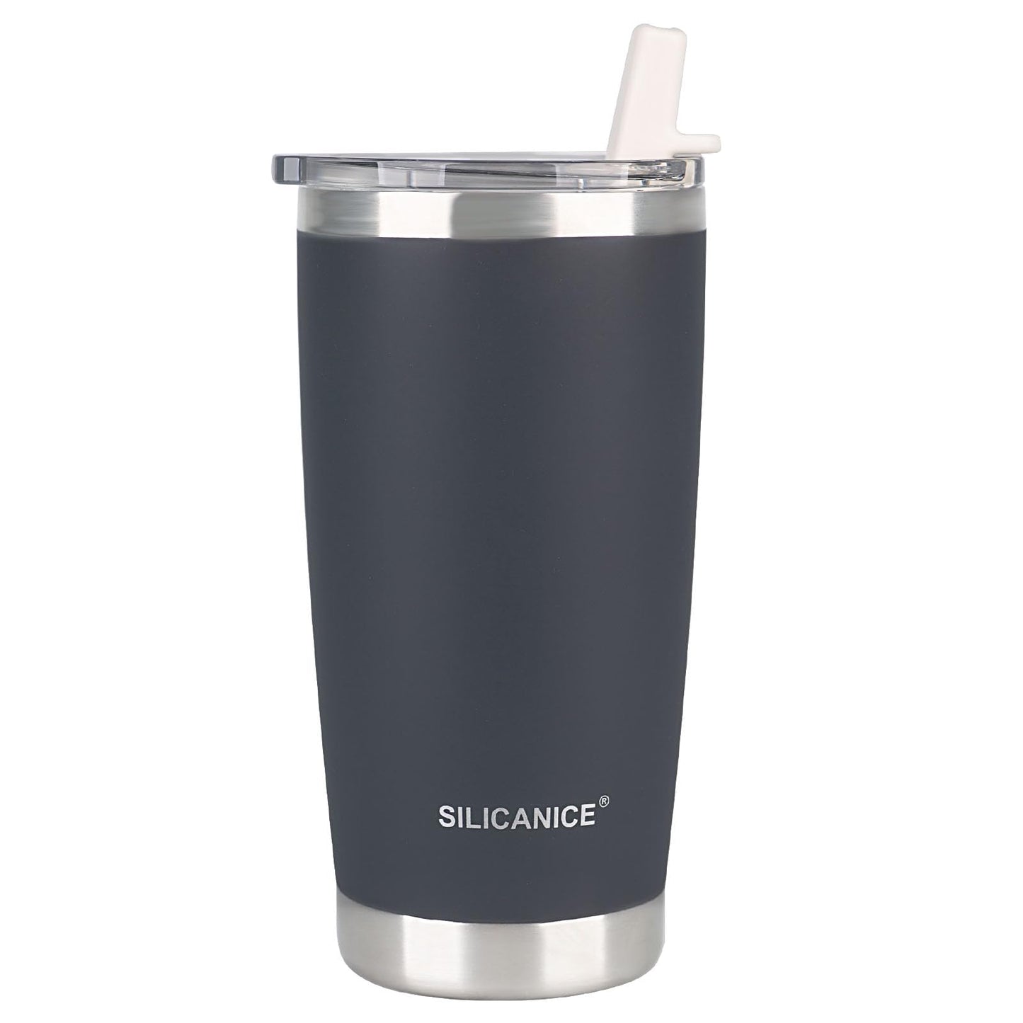 Black 20 oz Stainless Steel Double Wall Vacuum Insulated Tumbler with Lid - Dishwasher Safe & Spill Proof Travel Coffee Iced Cup & Mug For Men,Durable Coating Scratch Resistant Outdoor,Hot Cold Drink