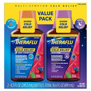 Theraflu Severe Cold and Cough Nighttime and Daytime Cough and Cold Medicine, Berry Flavor - 8.3 Fl Oz Syrup x 2