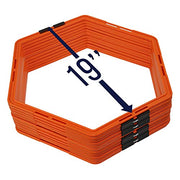 Yes4All Hex Agility Rings/Speed Rings with Carrying Bag – Hexagon Rings, Agility Hurdles for Agility Footwork Training