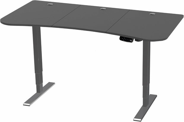 VIVO Electric 63 x 32 in Standing Desk, Memory Height Adjustment, 176 lb Frame Support, 2E Series, Black Top Black Frame, DESK-KIT-2E1B