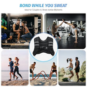 ZELUS Weighted Vest, 6lb/8lb/12lb/16lb/20lb/25lb/30lb Weight Vest with Reflective Stripe for Workout, Strength Training, Running, Fitness, Muscle Building, Weight Loss, Weightlifting