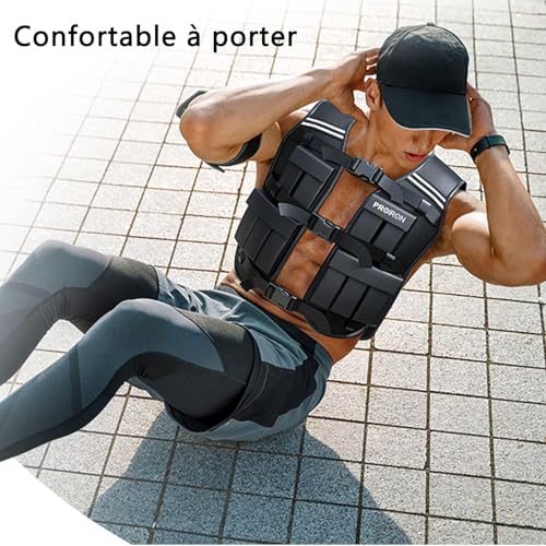 PROIRON Weighted Vest Men 22LB/44LB Adjustable Tactical Weight Vest for Walking Men Strength Training Weight Vests Running Workout