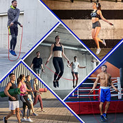 Weighted Rope - 1LB Heavy Jump Rope for Men Women Fitness Workouts, Non-Slip Aluminum Handles, Premium Skipping Rope for Exercise, Adjustable Length 9MM Solid PVC/Cotton Rope