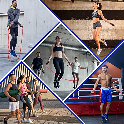 Weighted Rope - 1LB Heavy Jump Rope for Men Women Fitness Workouts, Non-Slip Aluminum Handles, Premium Skipping Rope for Exercise, Adjustable Length 9MM Solid PVC/Cotton Rope