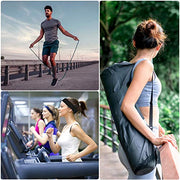 Speed Agility Training Set, Includes 1 Agility Ladder, 4 Steel Stakes, 1 Sports Headband,1 Jump Rope, 10 Disc Cones and Gym Carry Bag - Speed Training Equipment for Soccer Football Basketball