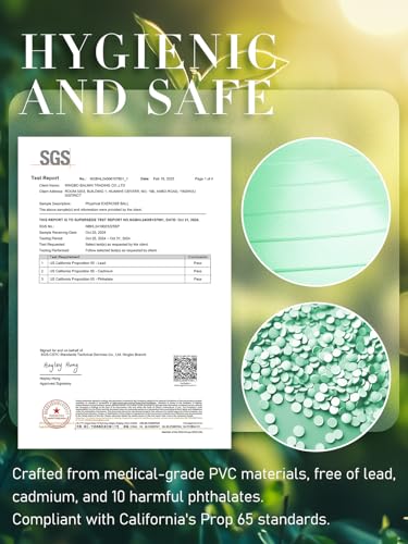 Yoga Ball for Exercise, Pilates Set, 4 Sizes Fitness Ball for Workout, Birthing, Pregnancy, Physical Therapy- Pump Included