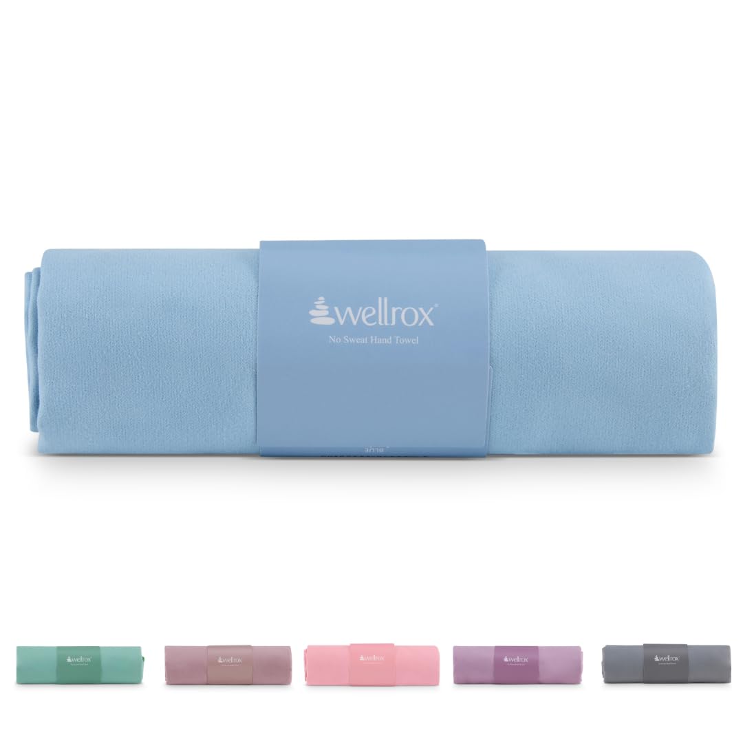 Microfiber Yoga Hand Towel – Super Soft, Quick-Dry, Non Slip Yoga Towel for Hot Pilates, Gym & Workouts (26.5" x 16", Rose)