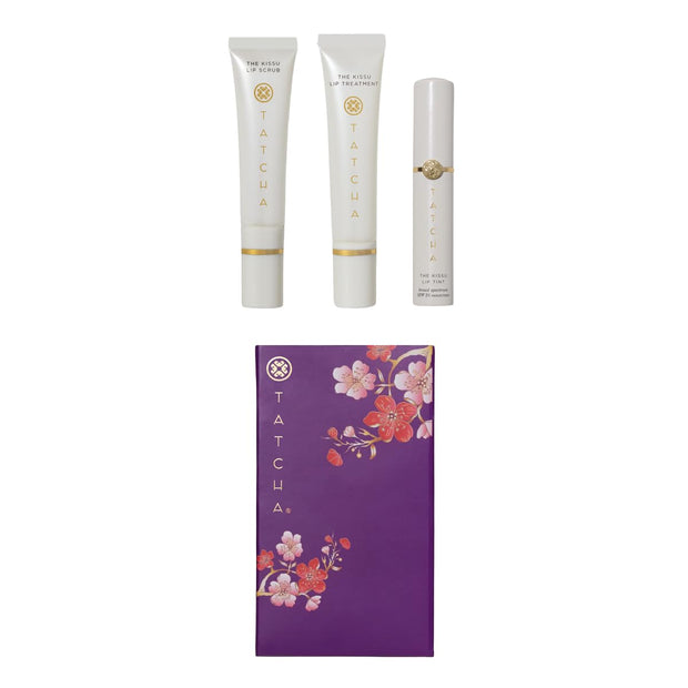 Tatcha The Lip Ritual Set with Kissu Lip Scrub, Treatment, and Lip Tint for Smooth, Hydrated, Protected Lips ($102 Value)