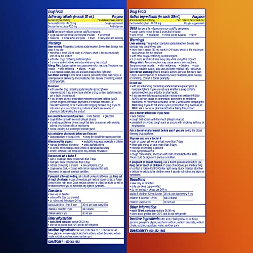 VICKS DayQuil & NyQuil High Blood Pressure Cold & Flu Relief Liquid Medicine Co-Pack, Powerful Multi-Symptom Daytime & Nighttime Relief for Cold, Cough, and Flu Symptoms, Sugar & Alcohol Free, 2x8oz