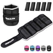 1 Pair 2 3 5 10 Lbs Adjustable Ankle Weights for Women Men Kids, Strength Training Wrist and Ankle Weights Sets for Gym, Fitness Workout, Running, Lifting - Black Grey Pink Blue Purple
