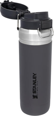 Stanley Quick Flip GO Water Bottle 36 oz | Push Button Lid | Leakproof and Packable for Travel and Sports | Insulated Stainless Steel | BPA-Free | Charcoal