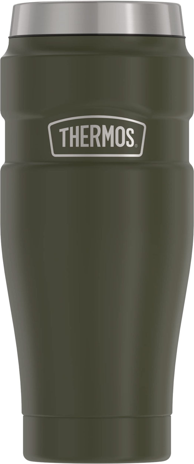 THERMOS Stainless King Vacuum-Insulated Travel Tumbler, 16 Ounce, Matte Steel