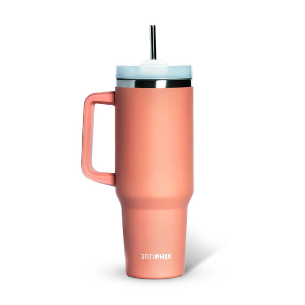 Leakproof, Eco-Friendly Tumbler Bottle – Multi-Use Protein Shaker, Smoothie Cup & Water Bottle – White Marble, Pink, Beige, Black (Pink, Pack Of 2)