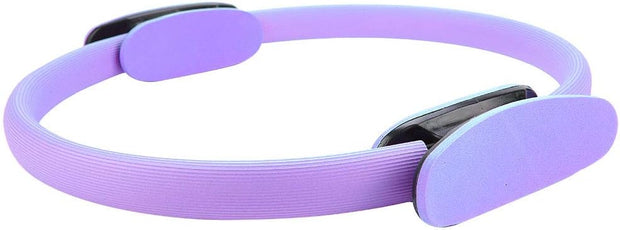 ZJchao Yoga Pilates Ring Circle for Thighs Legs Fitness Strengthen Core Back Improve Muscle Mobility Lightweight Portable Green Pink Black 15 in Diameter (Violet)