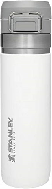 Stanley Quick Flip GO Water Bottle 24 oz | Push Button Lid | Leakproof and Packable for Travel and Sports | Insulated Stainless Steel | BPA-Free | Polar