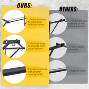 Wall Mounted Pull Up Bar, Adjustable Depth 51" Chin Up Bar, Strength Training Pull-Up Bars 500LBS Weight Capacity, Home or Garage Gym Chin Up Workout Training Station