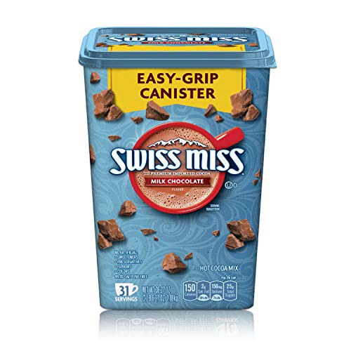 SWISS MISS Milk Chocolate Flavored Hot Cocoa Mix, 38.27 OZ Square Canister