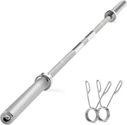 PayLessHere Barbell 7Ft Olympic Barbell 700lbs Capacity Solid Chrome BarBell Bar for Strength Training, Weightlifting, and Powerlifting(2Inch Diameter)