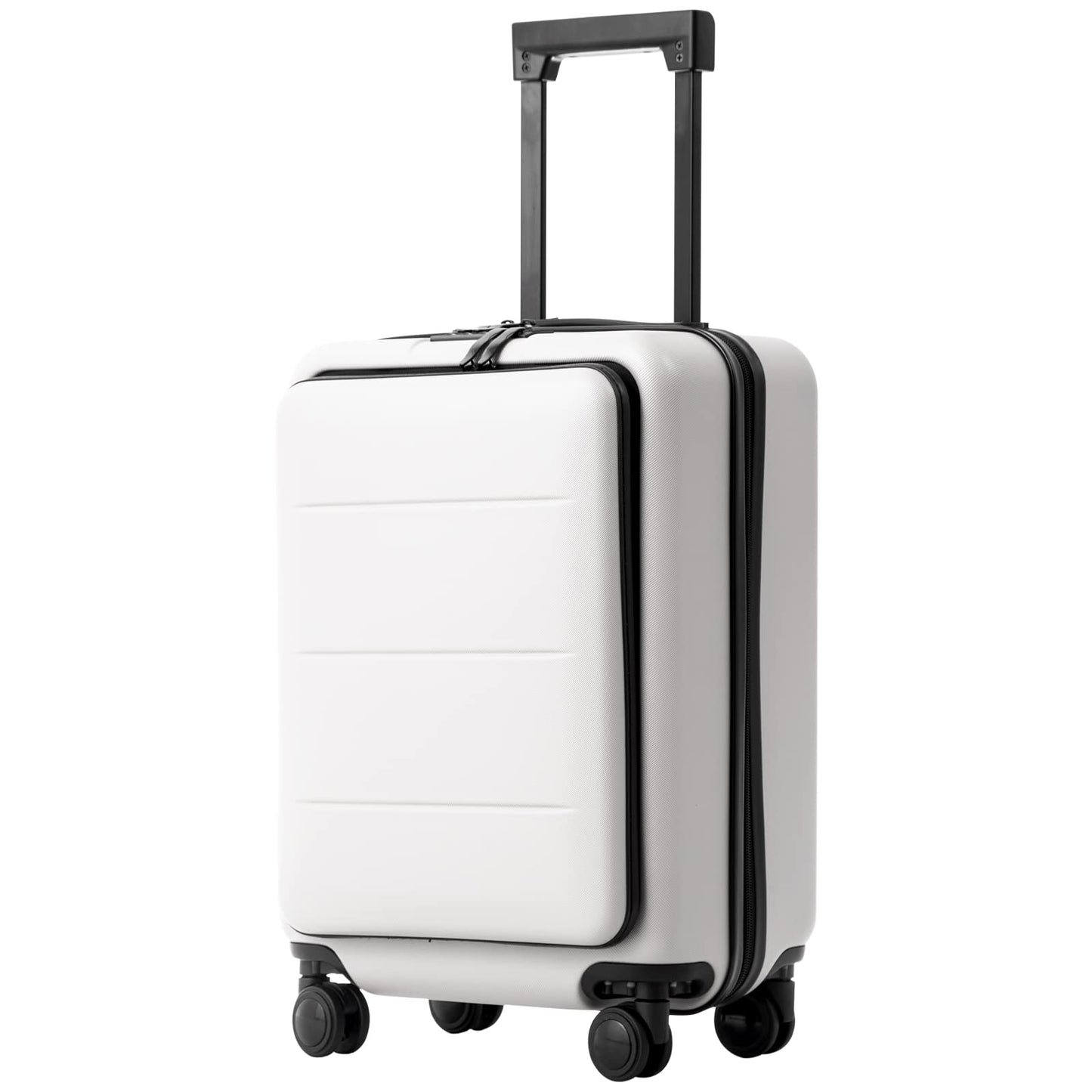 COOLIFE Luggage Suitcase Piece Set Carry On ABS+PC Spinner Trolley with pocket Compartmnet Weekend Bag(Night navy, 2-piece Set)