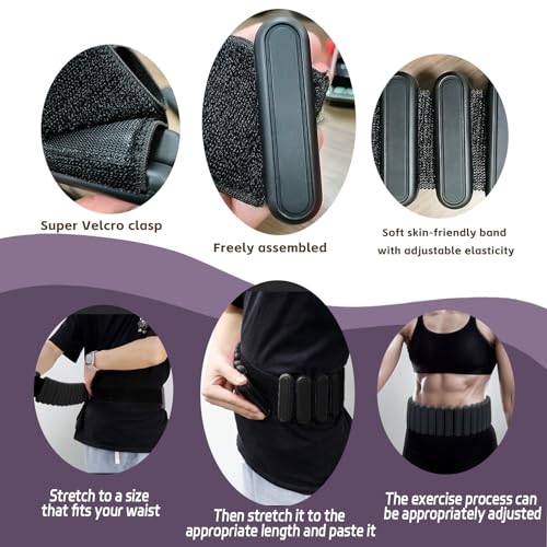 Silicone Adjustable Weighted Belt for Men & Women – DIY Weighted Walking & Exercise Belt with Removable Weights – Gym, Strength Training, Yoga, Hiking – Free Weight Adjustment for Wrist & Ankle